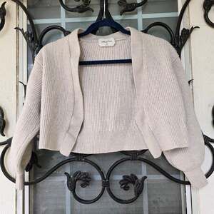 Aritzia Wilfred Free Thais Cropped Open Front Cardigan 2XS Boho Fairy